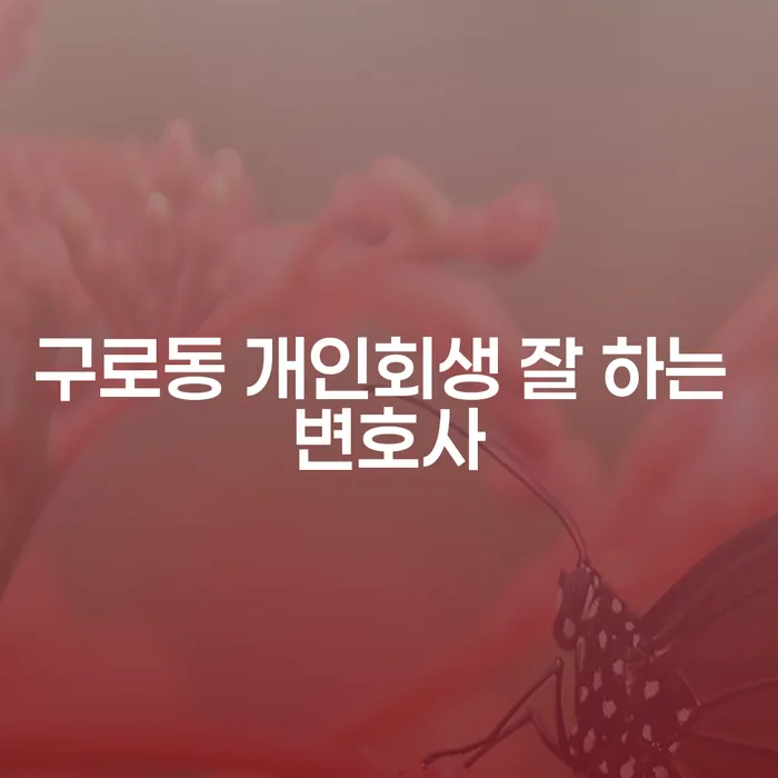 구로동 개인회생 잘 하는 변호사