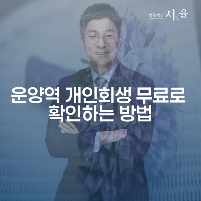 운양역 개인회생 무료로 확인하는 방법