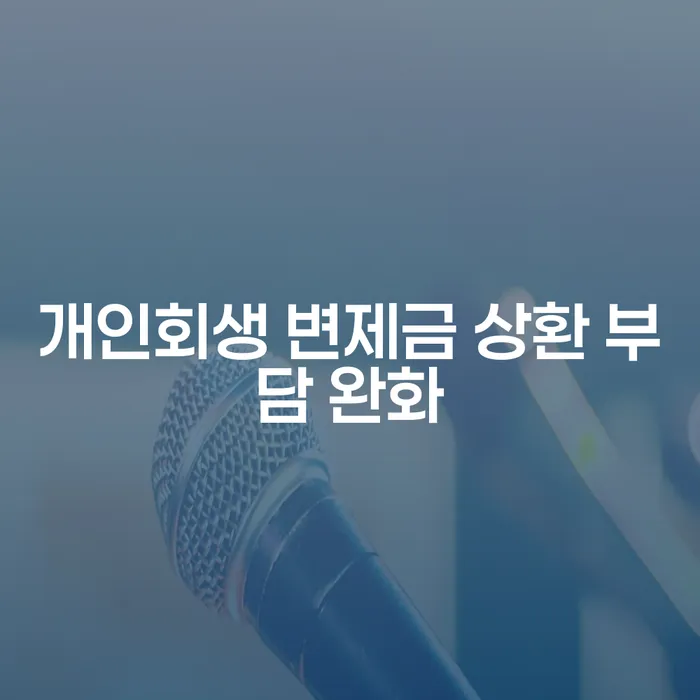 개인회생 변제금 상환 부담 완화를 위한 방법은 무엇일까요?